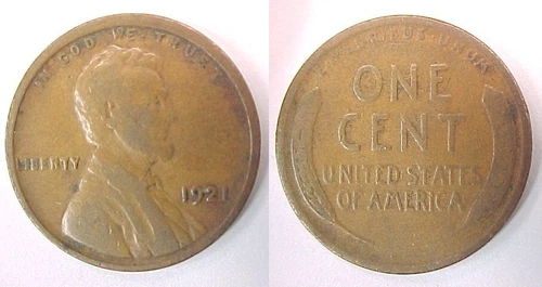 1921 P Lincoln Cent Fine Plus F +