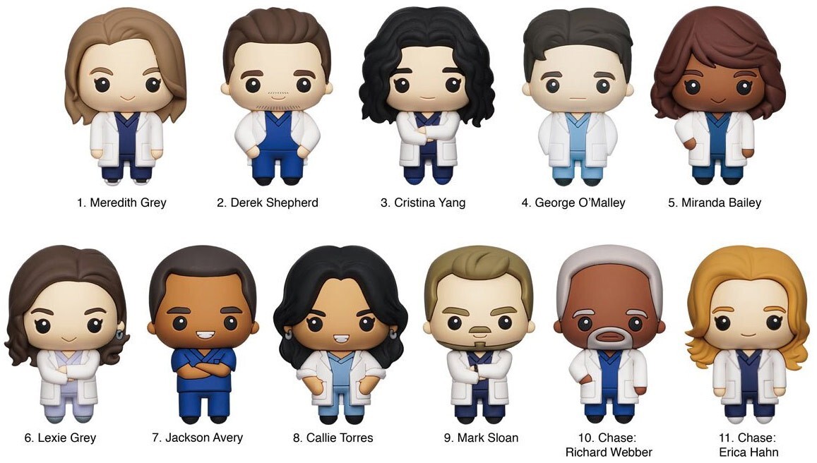 3D Figural Keyring Grey's Anatomy Pack [1 RANDOM Figure] | eBay
