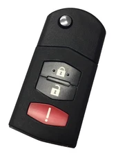 OEM ELECTRONIC 3 BUTTON REMOTE FLIP KEY FOB FOR 2011-2014 MAZDA 2 