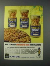 1963 Planter's Dry Roasted Nuts Ad - 3 Kinds