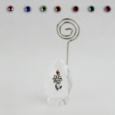 27005 Bomboniere 12pezzi Portafoto Memo Clip in Cristallo con Fiore Margherita C