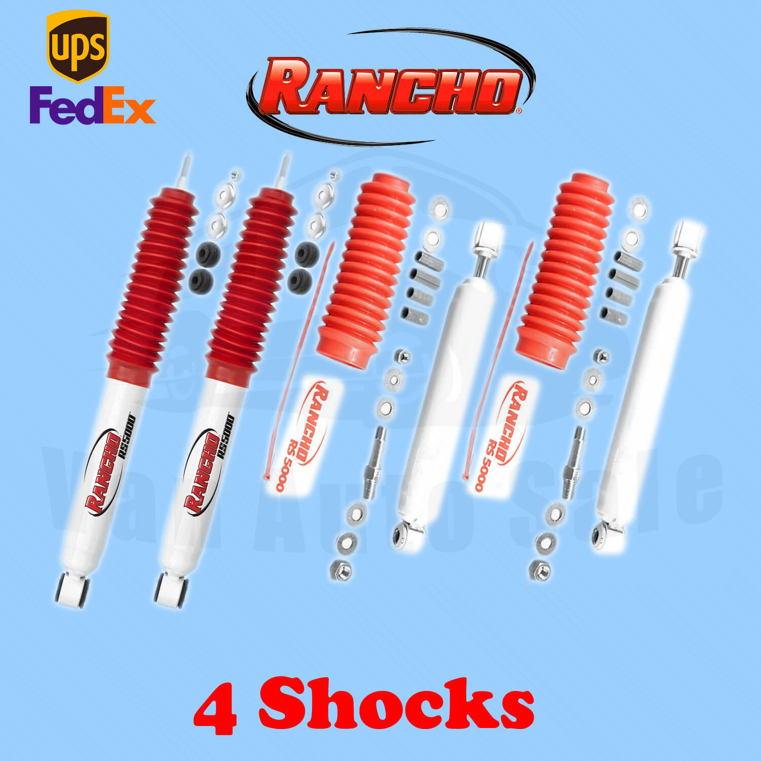 Jeep Rancho Shocks Rear Mount Rancho RS5000X Front&Rear 2.5