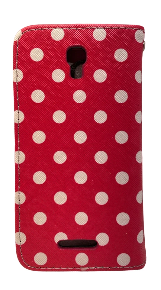 Estuche Cartera Premium Etiqueta Naranja Lunares Brillante para ZTE Prestige - Rosa Foto 2 de 4