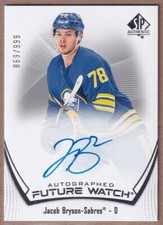 2021-22 SP Authentic Future Watch #147 Jacob Bryson RC AUTO /999 - SABRES