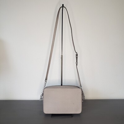 Michael Kors Gray Coated Canvas Crossbody | eBay