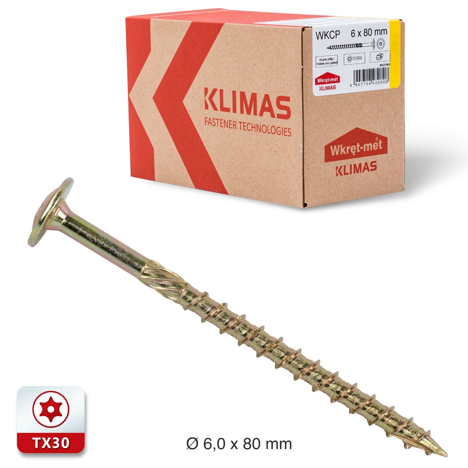 Senkkopfschrauben Für Holz - TX Antrieb Holzbauschrauben Mit Schaftfräser 5,0x50mm 250 Stück