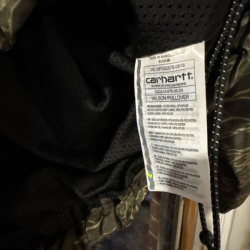 Carhartt Wip Wilson Pullover Camo Tiger Laurel Camouflage Mountain Jacket Used M - Picture 10 of 16