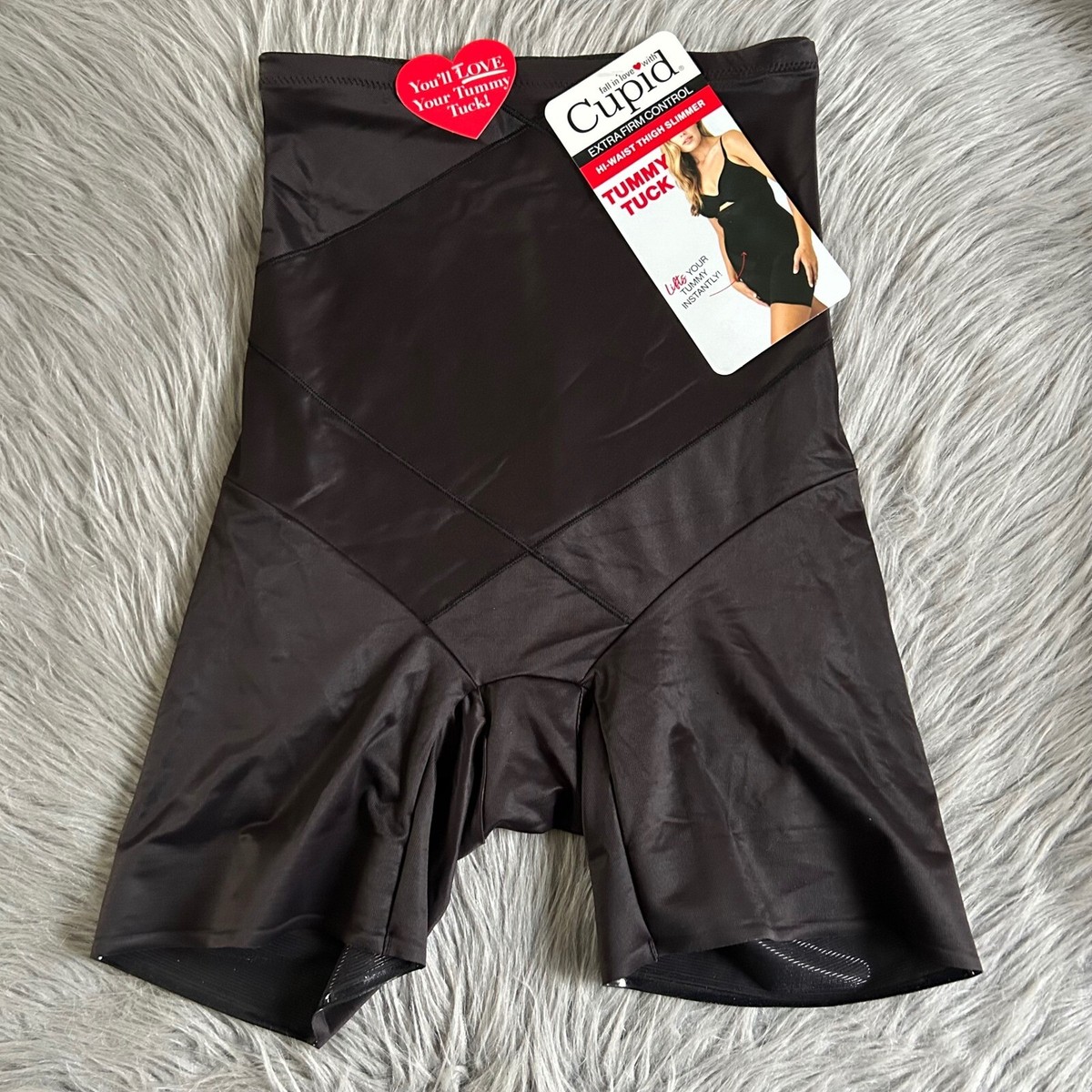 Cupid Hi-Waist Thigh Slimmer Women's Size 2XL Black Shapewear