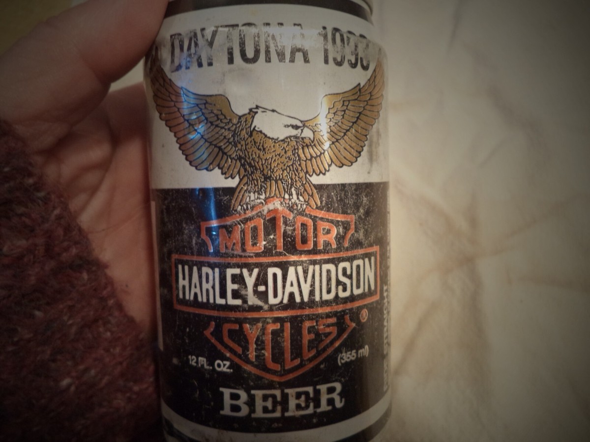 HARLEY DAVIDSON MOTOR CYCLES 12 OZ ALUMINUM BEER CAN DAYTONA 1993