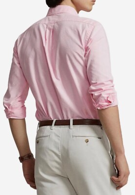 Polo Ralph Lauren Men's Pink Garment Dyed Oxford Big & Tall Shirt