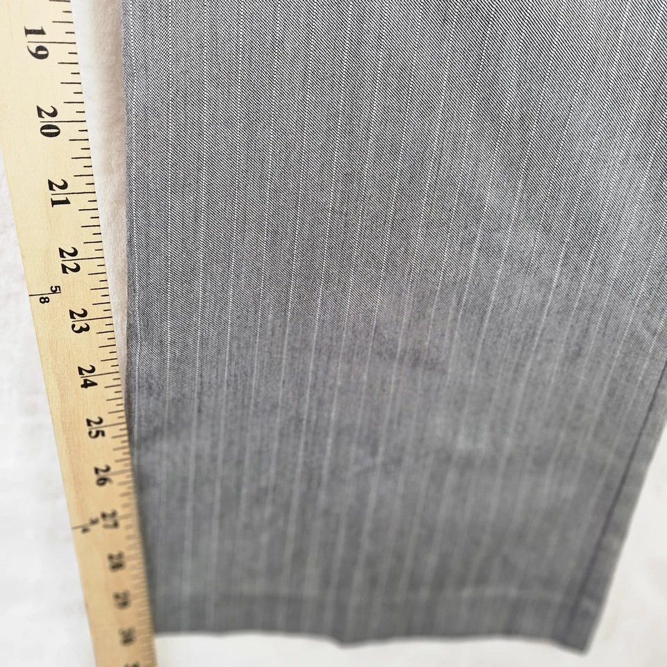 Fashion Bug Dress Pants Women Sz 18(Actual W38xL30.5)Gray Silver Stripe Wide leg - Image 4 of 4