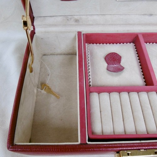 BOITE À BIJOUX AVEC SA CLEF, SON MIROIR, EMPLACEMENT POUR BAGUES ETC - Imagen 5 de 8