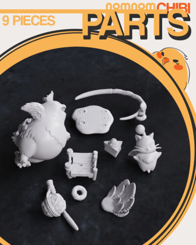 Chibi Chocobo - Final Fantasy - Fully Painted Option - 14k Abs like Resin - Picture 5 of 6