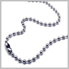 STAINLESS STEEL BALL CHAIN NECKLACES 2.4mm 30" - LOT 10 25 50 100 500 PCS