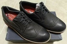 New Men's Rockport Marshall Wing Tip Oxford Castlerock Grey Leather US 8W EU 41