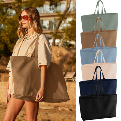 Damen Extra Große Canvas Beuteltasche Einkaufstasche Oversize Shopper Übergröße für
