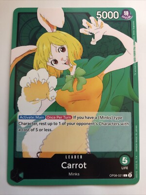 One Piece CCG Two Legends Carrot Leader OP08-021 NM