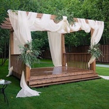 5ft x 32ft IVORY Premium Chiffon Sheer Backdrop CURTAIN PANEL Drape Party Events