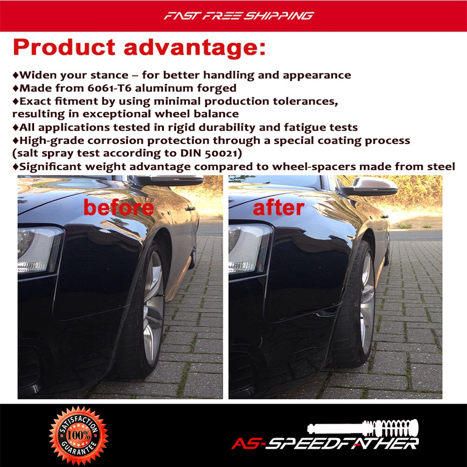 2 шт. 1-дюймовые колесные распорки-гвоздики 5x4,5 1/2 дюйма подходят для Ford Mustang GT Ranger Mazda B4000 - Изображение 3 из 4