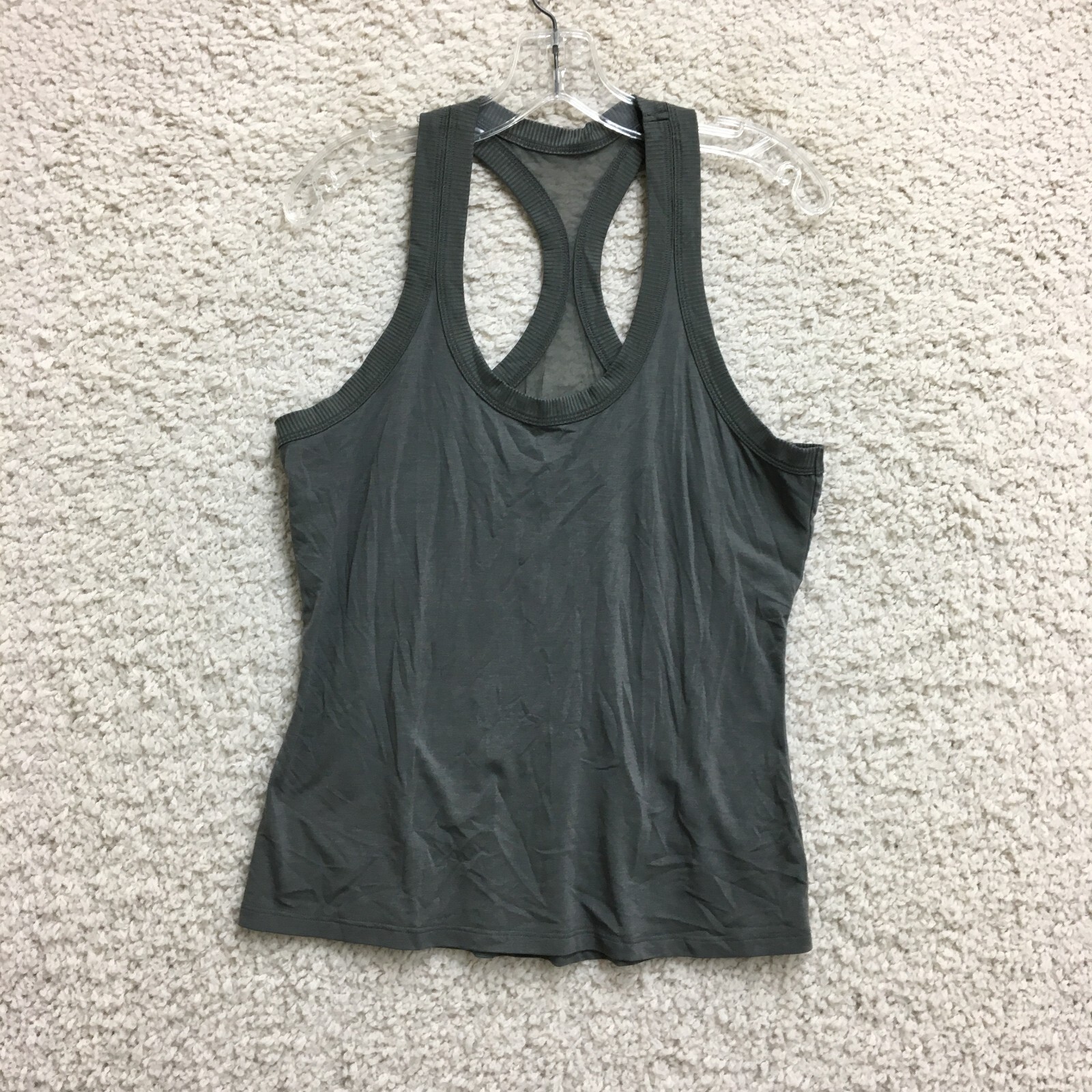 Athleta Tank Top Shirt Medium Adult Gray Racerback Sleeveless Athletic Womens M