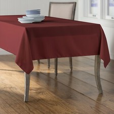 LA Linen Polyester Poplin Rectangular Tablecloth, 60 by 102-Inch. Made in USA