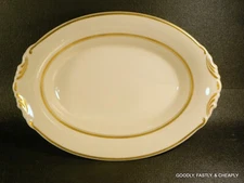 SYRACUSE OLD IVORY china KENT GOLD TRIM  pattern ~ 10" Oval Vegetable Bowl