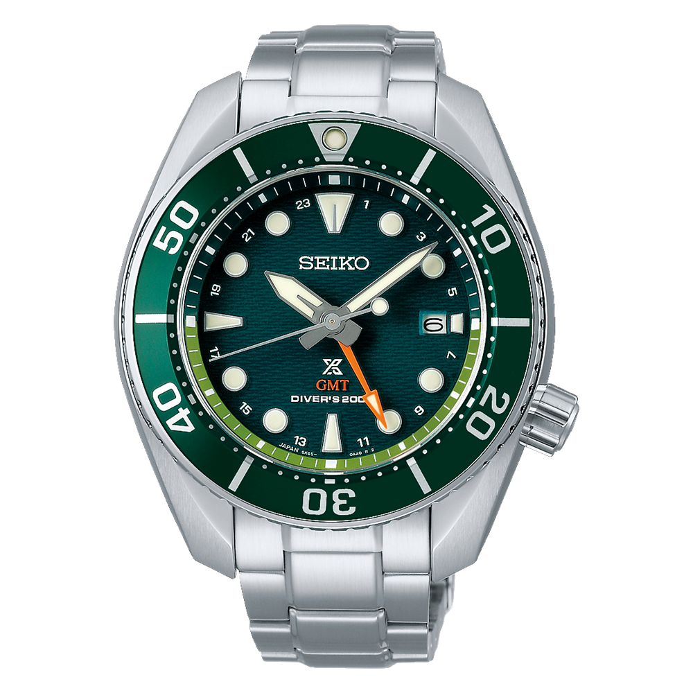 Seiko Prospex SBPK001 Solar GMT Mens Watch with Box and Papers-image