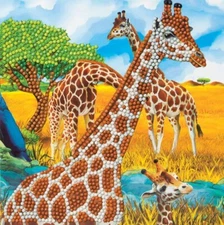 Gentle Giraffe Crystal Art Card Kit Craft Buddy New