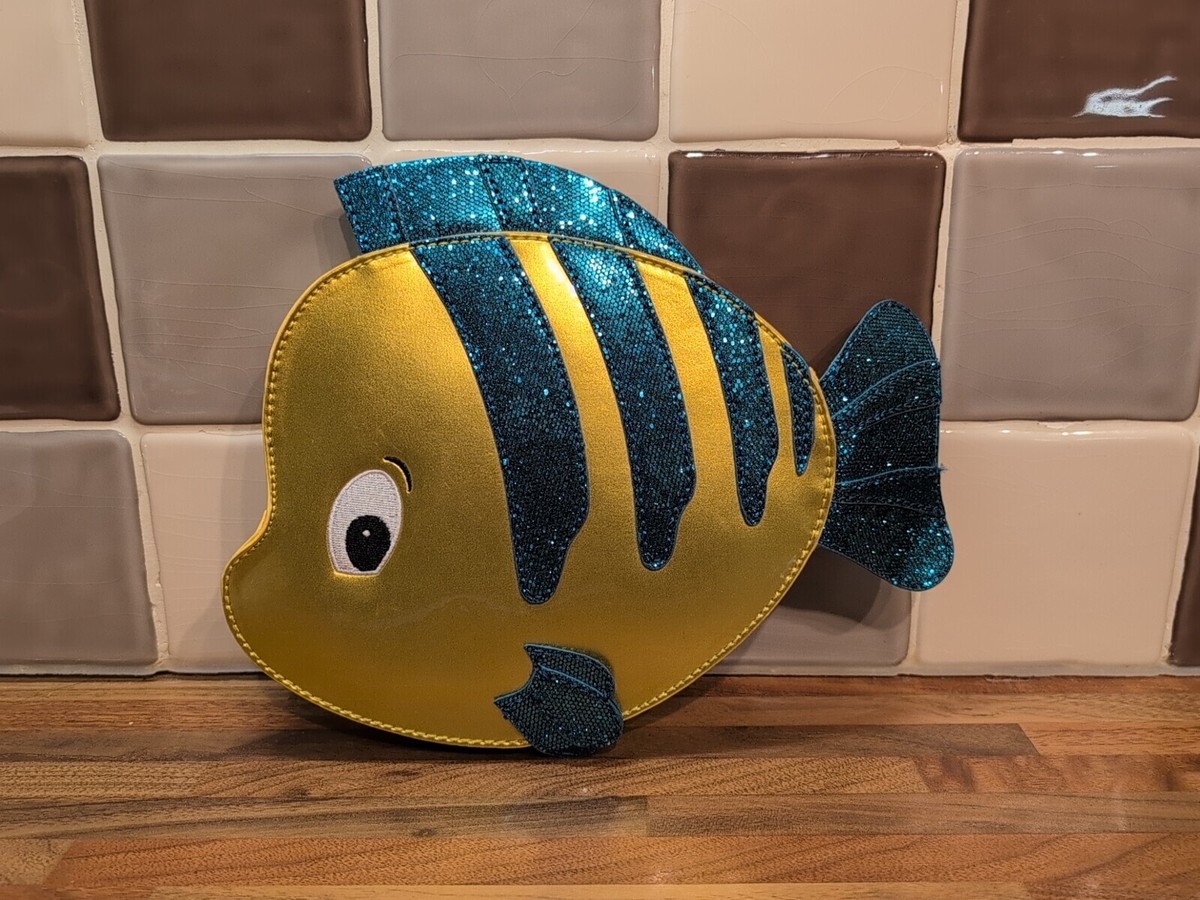 DANIELLE NICOLE DISNEY RETIRED FLOUNDER METALLIC CROSS BODY BAG (NO STRAP)