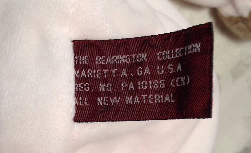 "Oso de peluche Bearington rosa marrón peluche peluche juguete suave gorro floppy 16""" Foto 2 de 4