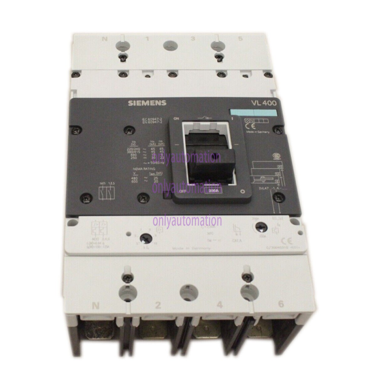 1PCS NEW Brand Siemens VL400 3VL4725-1EJ46-0AA0 4P 200-250A