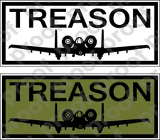 STICKER USAF A10 TREASON