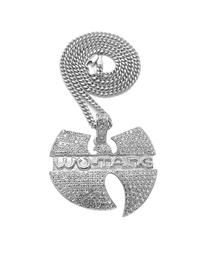 New Iced Wu Tang Pendant 18" 20" 24" Box Rope Cuban Chain Hip Hop Necklace XZ418 - Picture 27 of 31
