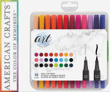 American Crafts 356053 AMC Art Supply Basics Collection Pens Dual Tip 24pc