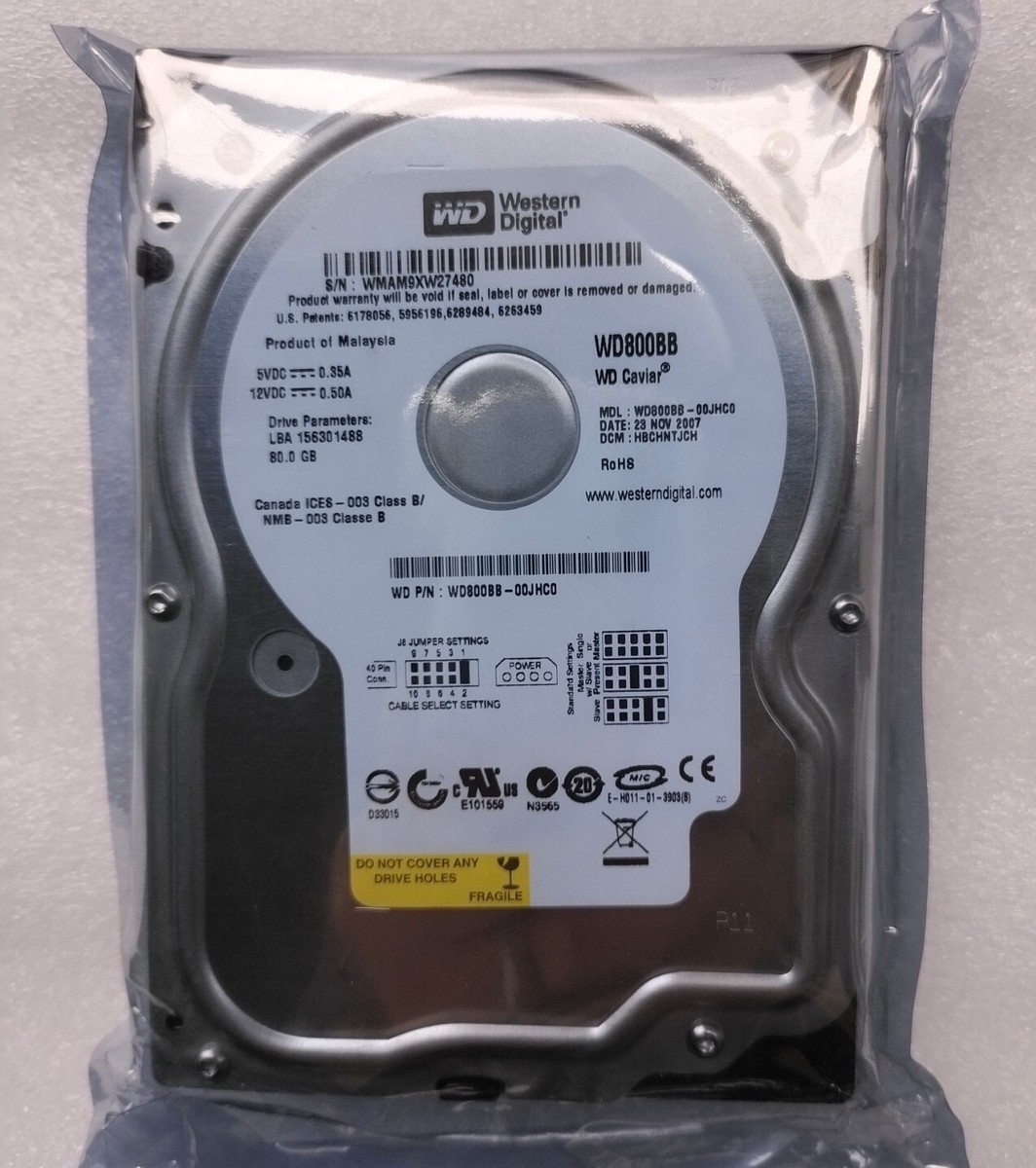 Western Digital 80GB WD800BB 7200RPM PATA IDE 3.5