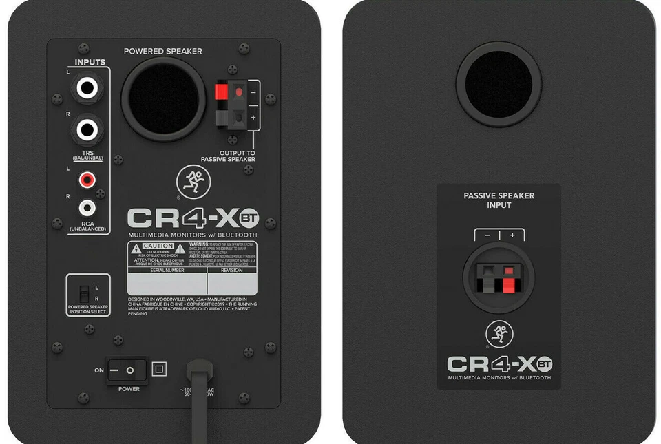 Mackie CR4-XBT Creative Reference Series 4" Multimedia Monitors w Bluetooth PAIR - Image 4 of 4