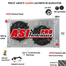 For 1967-1972,70 CHEVY C/K C10 C20 C30 Truck 3 Row Aluminum Radiator+Shroud Fan