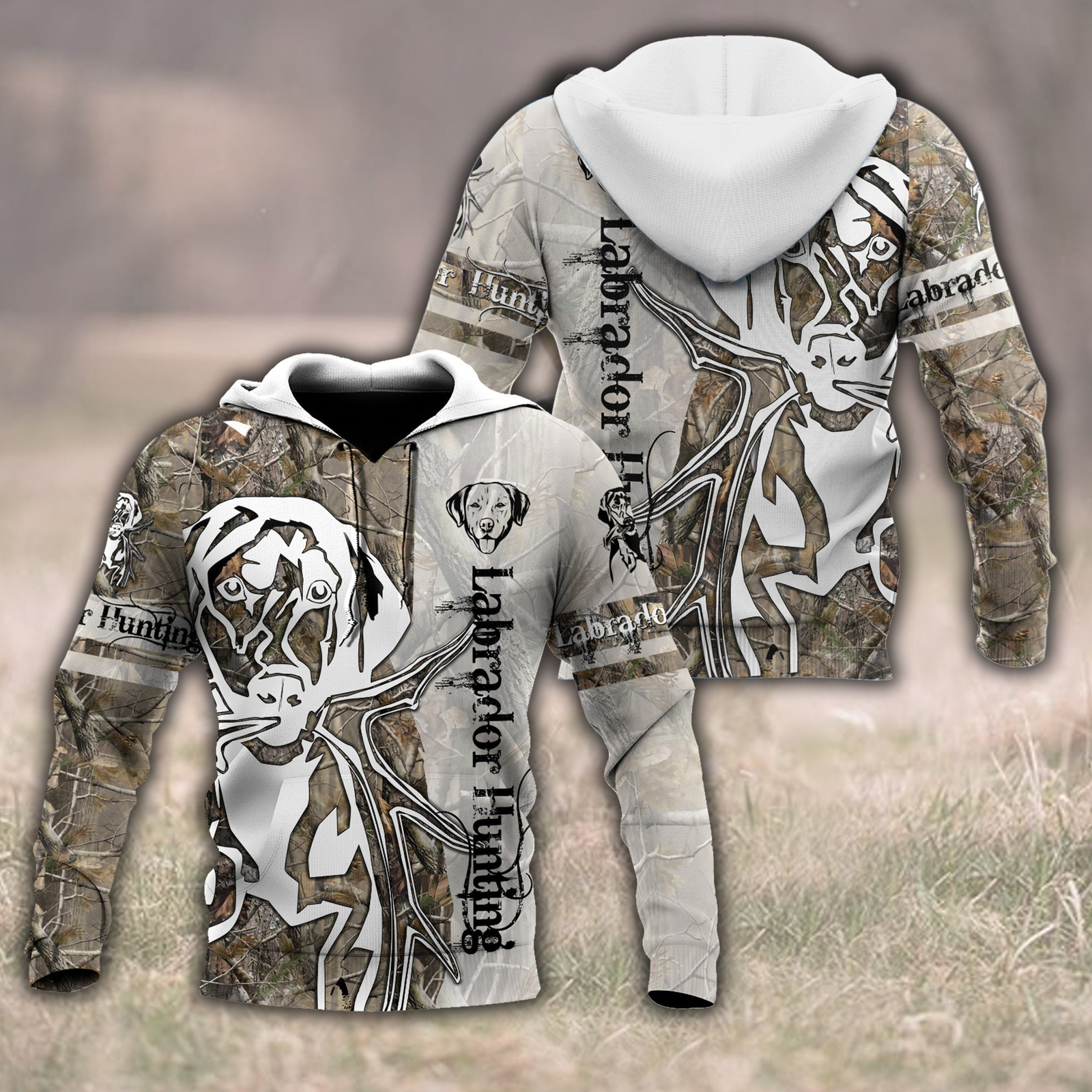 3D Full Body Printed Hoodie with Golden Retriever Camo Dog, Meaningful Gift