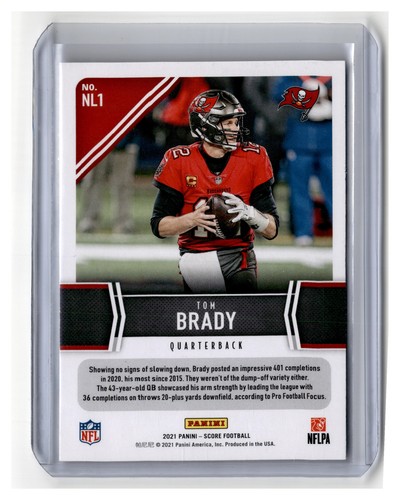 2021 Score #NL1 Tom Brady Next Level Stats - Picture 2 of 2