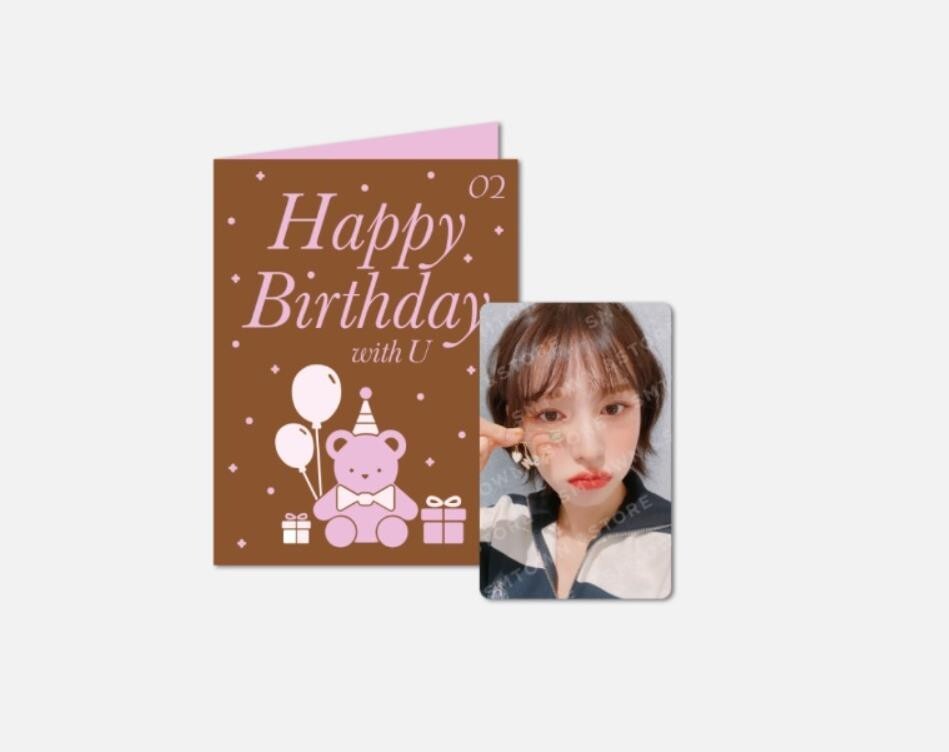 WENDY RED VELVET OFFICIAL MD 2023 ARTIST BIRTHDAY CARD + PHOTOCARD
