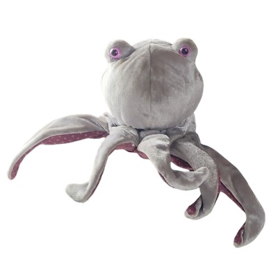 Octopus Hand Finger Puppet Plush Stuffed Animal Soft Pretend Play Toy Purple 11''
