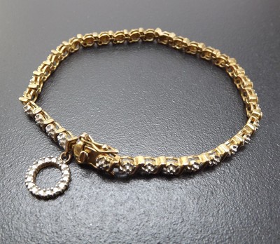 Vintage Sterlingsilber schönes Glieder Tennis Armband massiv 925 11,7 g 7,5'' lang
