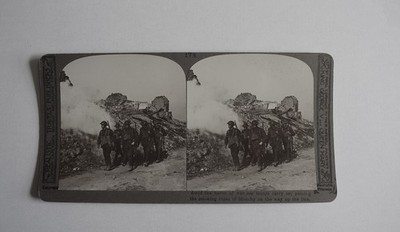 WW1 Stereoview NO173 BRITISCHE TRUPPEN IN DEN RUINEN VON MONCHY UM 1918 Foto 3D Karte