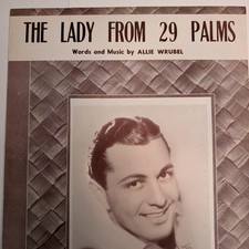 1947 The Lady From 29 Palms Sheet Music Allie Wrubel Tony Martin Hollywood CA