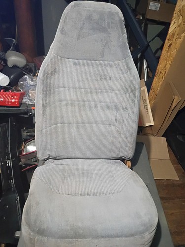 92-96 FORD F150 F250 F350 DRIVER FRONT BUCKET SEAT ASSEMBLY OEM GRAY CLOTH NICE!