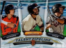 2018 Bowman #TP-SFG Chris Shaw / C.J. Hinojosa / Ryan Howard
