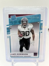 2020 Panini - Clearly Donruss Rated Rookie James Robinson #RR-JR (RC) Red /199