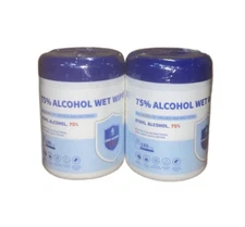 2PK Large 75% Alcohol wet wipes, Hand Sanitizer Wipes 6x8” 360 Total Wipes