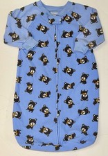 Carter's Boys Blue w Puppies Full Zip Fleece Sleep Sack Gown Size 0-9 Months