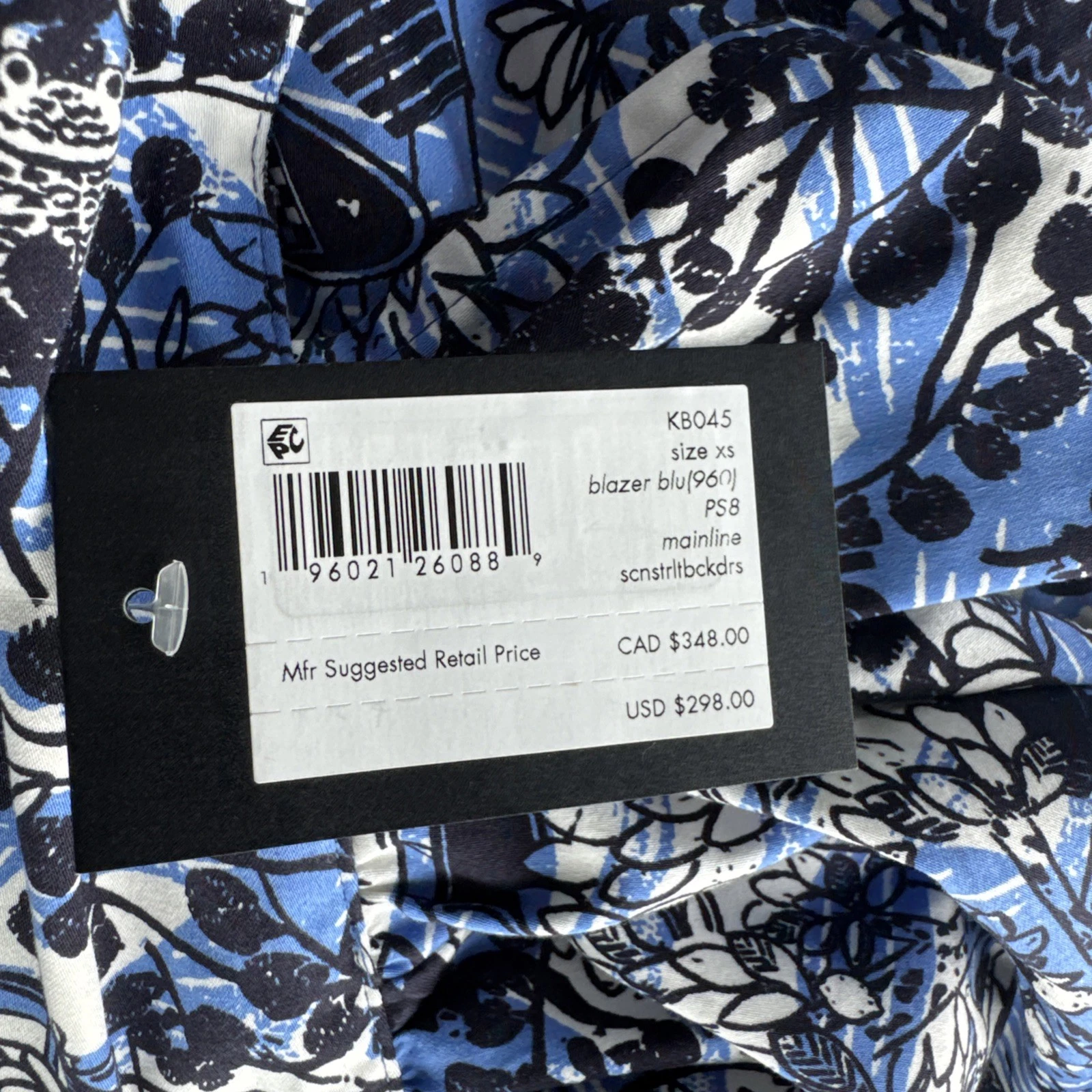 Abito Kate Spade cotone manica corta scenografico passeggiata cravatta schiena taglia x small $298